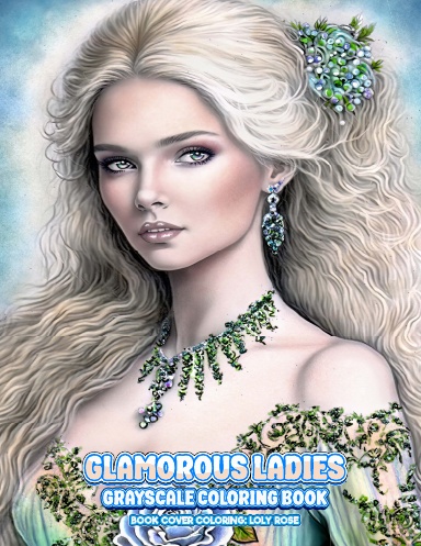 Glamorous Ladies Grayscale Coloring Book (Paperback)