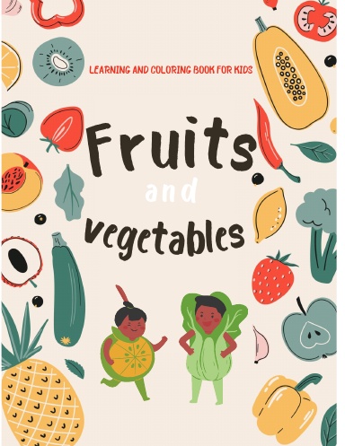 Learning fruits and vegetable book for kids