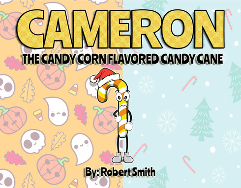 Cameron the Candy Corn flavored Candy Cane