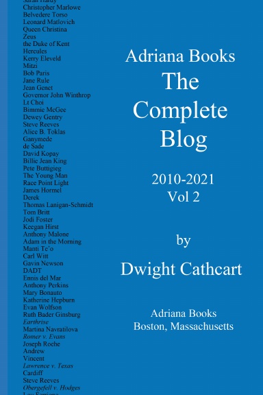 Adriana Books, The Complete Blog, 2010-2021, Vol 2
