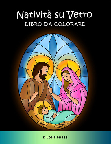 Natività su Vetro Libro da Colorare
