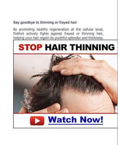 FOLIFORT Support natural hair growth
