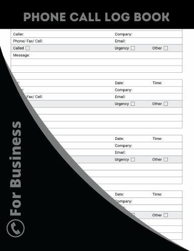 Phone Call Log Book For Business