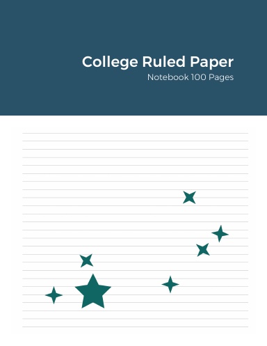 Notebook College Ruled Paper