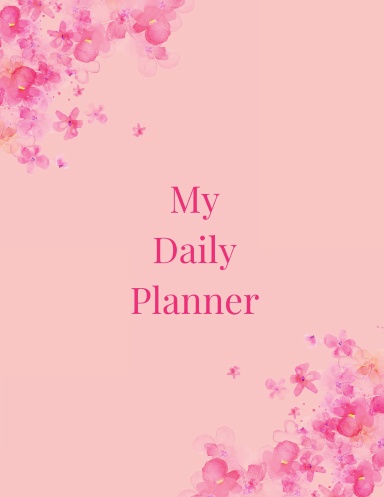 Pink and White Daily Planner