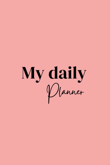 My Daily Planner (Pink Version)