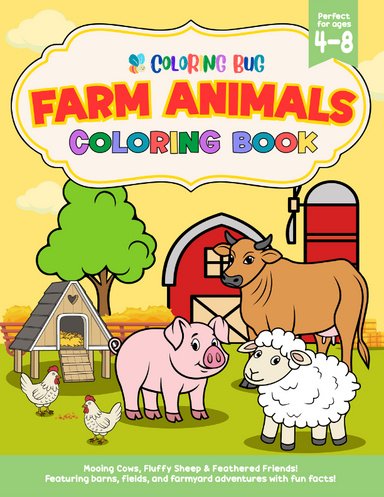 Farm Animals Coloring Book