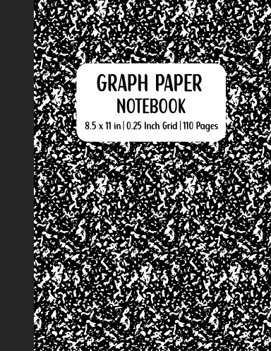Graph Paper Notebook – 8.5 x 11 in | 0.25 Inch Grid | 110 Pages