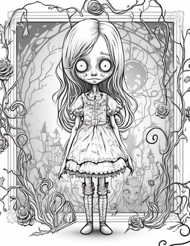 Adult Coloring Book: Creepy Kawaii Pastel Goth Coloring Book: Features 25 Coloring Pages for Relaxation