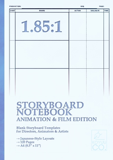 Storyboard Notebook 1.85:1 – Animation & Film Edition