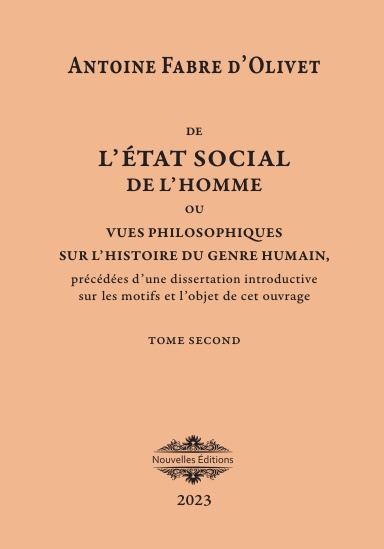 De l’état social de l’homme ou vues philosophiques sur l’histoire du genre humain - Tome II