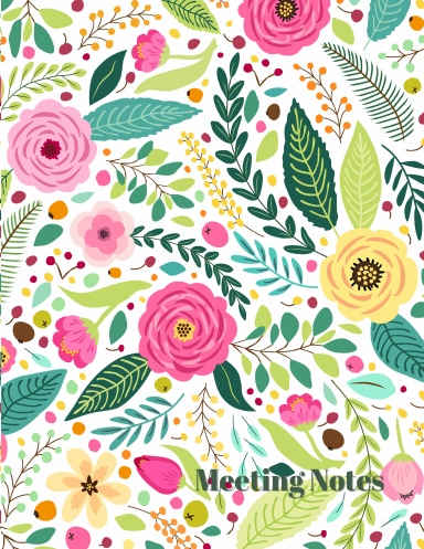 Floral Elegance with 2026 Calendar Meeting Notebook