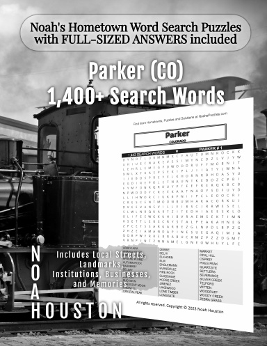 Noah’s Hometown Word Search Puzzles with FULL-SIZED ANSWERS included Parker (CO)