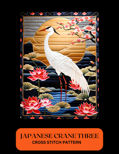 JAPANESE CRANE THREE CROSS STITCH PATTERN