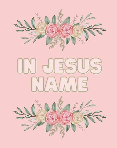In Jesus Name Digital Coloring Book