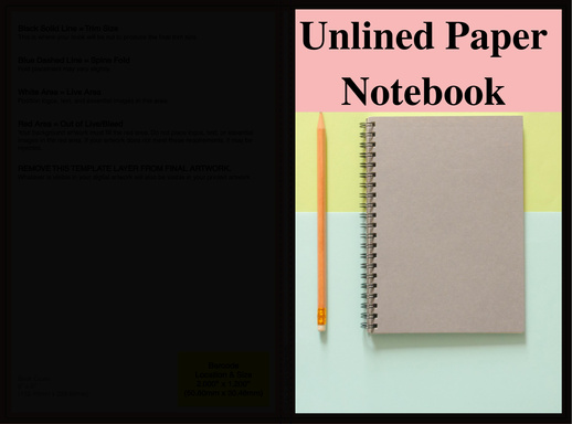 UNLINED PAPER NOTEBOOK