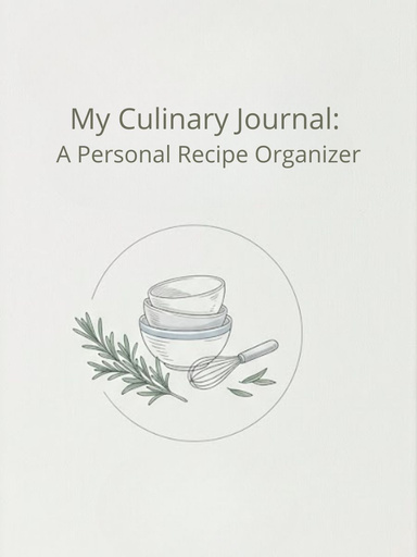 My Culinary Journal: A Personal Recipe Organizer