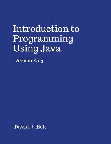 Introduction to Programming Using Java