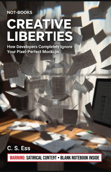 Creative Liberties: Funny Developer & Designer Notebook | Prank Journal | 160 Lined Pages | Sarcastic Gag Gift for Front-End Developers, UX/UI Designers & Coding Teams