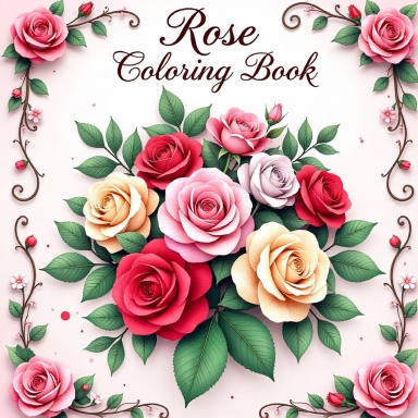 Rose Coloring Book