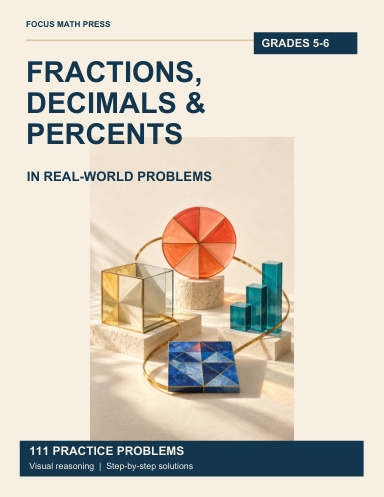 Fractions, Decimals & Percents in Real-World Problems - Grades 5-6