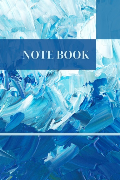 Abstract Blue Art Notebook