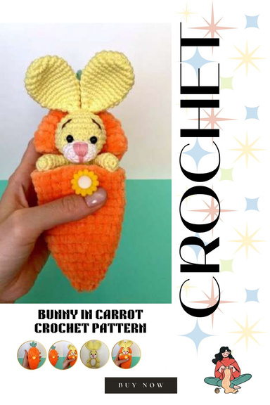 Bunny in Carrot Crochet Pattern