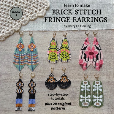 Learn to Make Brick Stitch Fringe Earrings - Book 3
