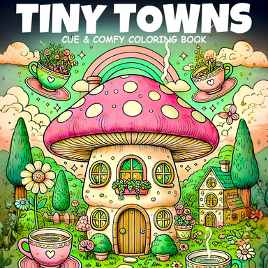 Tiny Town: A Magical Miniature World Coloring Adventure
