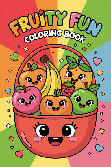 fruity fun - coloring book