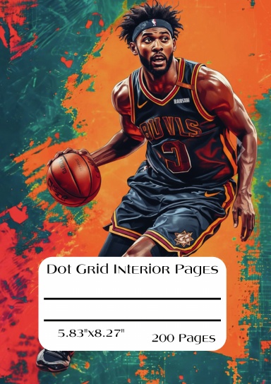 Dot Grid Interior Pages, 5.83"x8.27",200 Pages