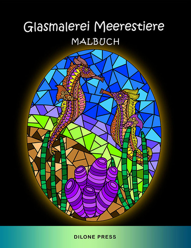 Glasmalerei Meerestiere Malbuch