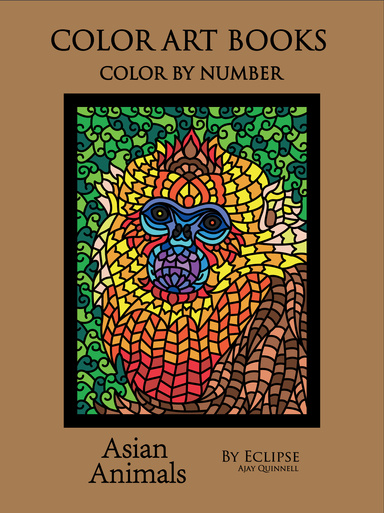 Asian Animals - Color by Number book