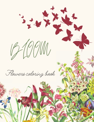 Bloom Flowers Coloring Book