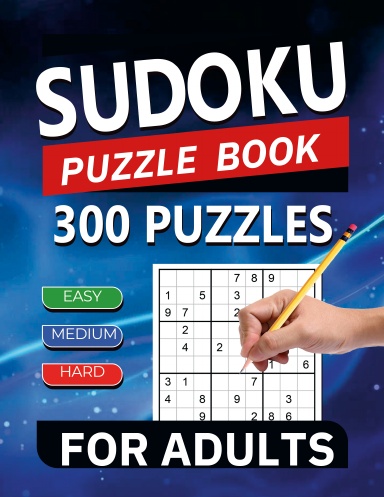 300 SUDOKU PUZLE BOOK FOR ADULTS 2 PER PAGE