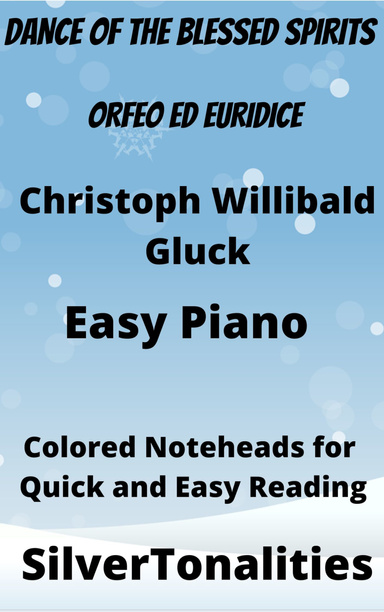 Dance of the Blessed Spirits Easy Piano Sheet Music with Colored Notation