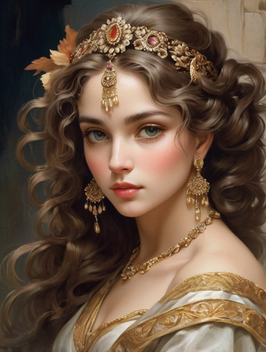 Enchanting and Dignified Woman from the Roman Empire