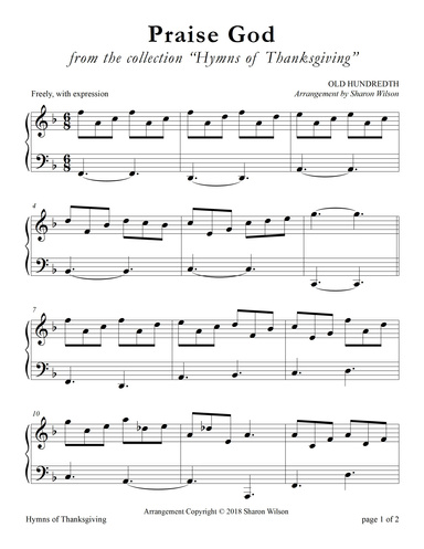 From Whom All Blessings Flow (Doxology) Sheet Music PDF (Hillsong