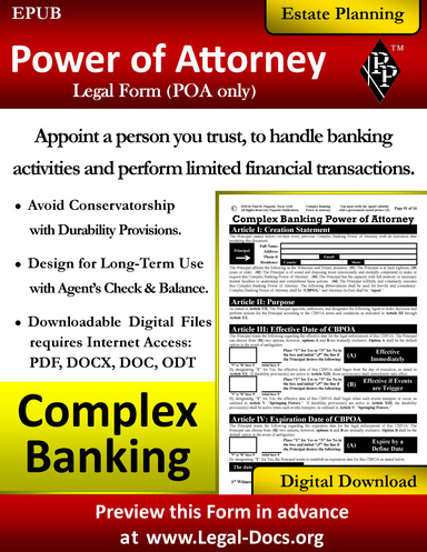 EPUB - Complex Banking Power of Attorney - Condense Version