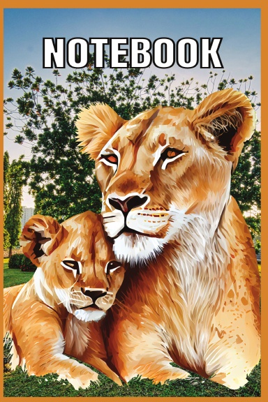 Baby Lion & Mom Notebook