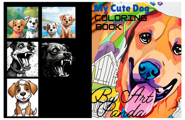Kids Dog Coloring Book
