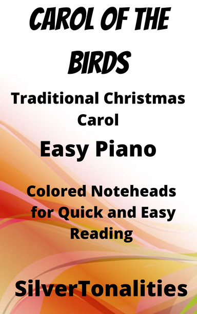 Carol of the Birds Easy Piano Sheet Music with Colored Notation