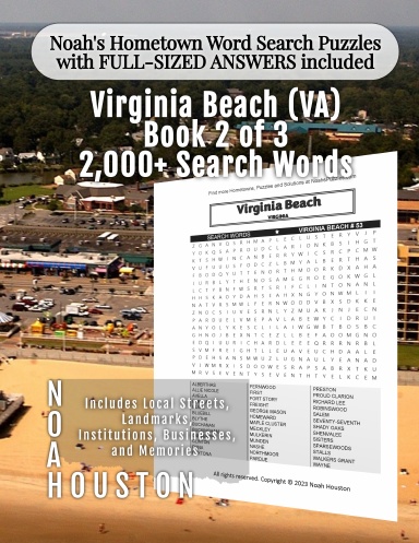 Noah’s Hometown Word Search Puzzles with FULL-SIZED ANSWERS included Virginia Beach (VA), Book 2 of 3
