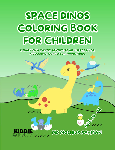 Space Dinos Coloring Book for Children
