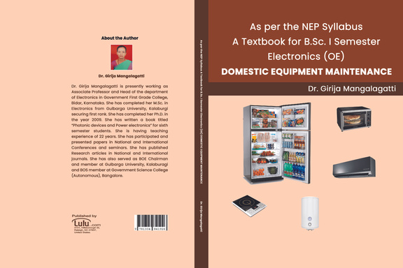 As per the NEP Syllabus A Textbook for B.Sc. I Semester Electronics (OE) Domestic Equipment Maintenance