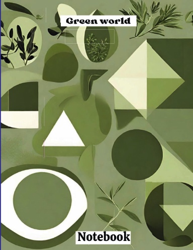 Fantastic Green World/for adults/notebook or journal/8.5 x 11 inch