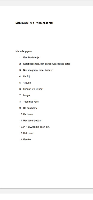 Dichtbundel nr 1 - Vincent de Mol