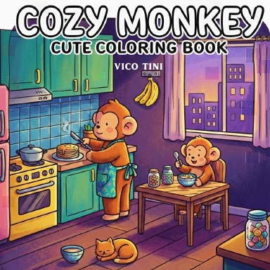 Cozy Monkey Coloring Book