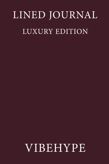 VIBEHYPE Lined Journal 100 Pages