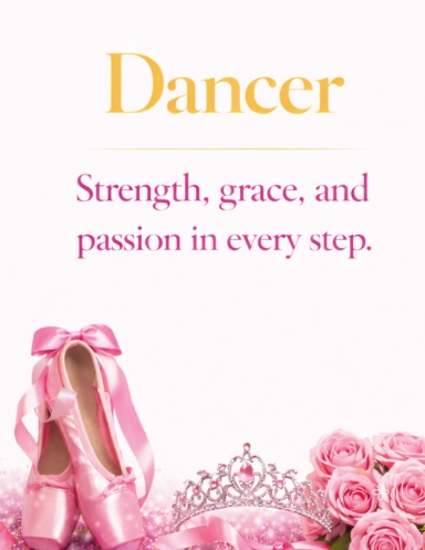 Dancer, Dance Notebook 8.5"x11" Wide Ruled Blank Notebook, Spiral